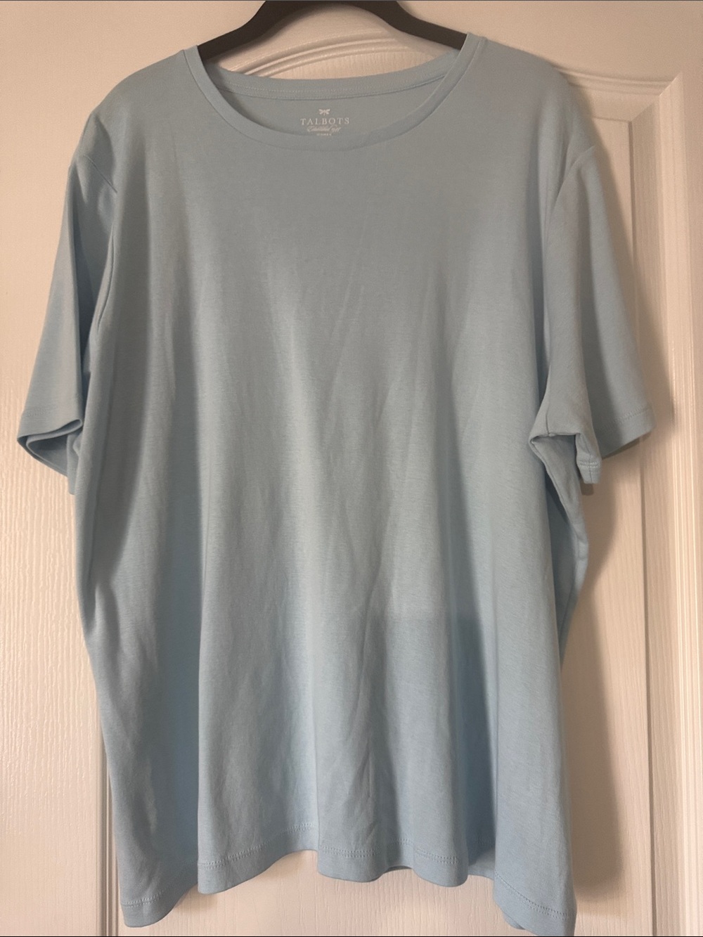 Talbots Light Blue Short Sleeve Crew Neck Tee